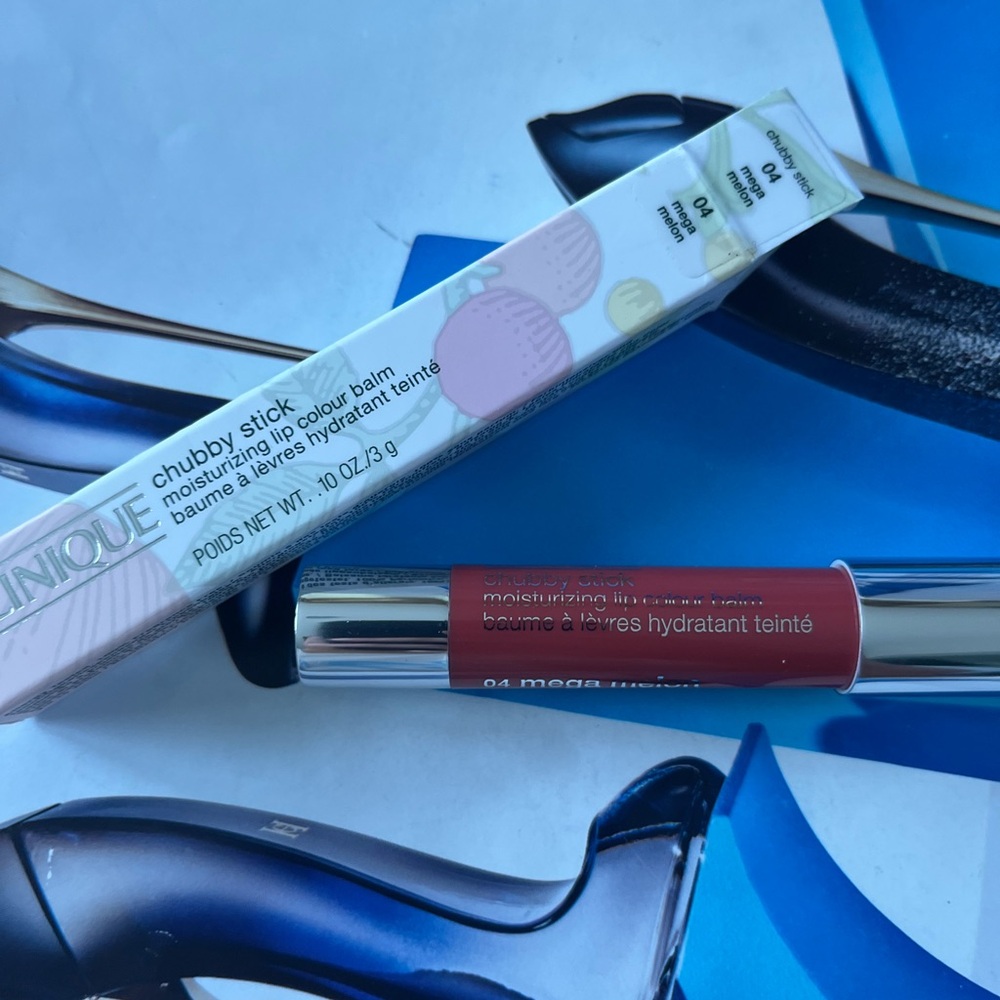 Clinique Chubby Stick Moisturizing Lip Colour Balm 04 Mega Melon  NIB